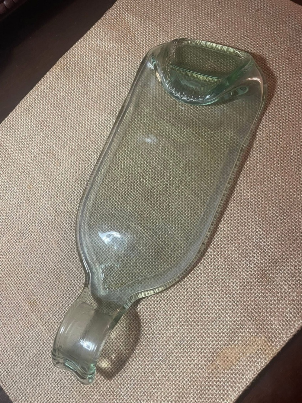 Vintage Slumped Recycled Glass Serving Platter